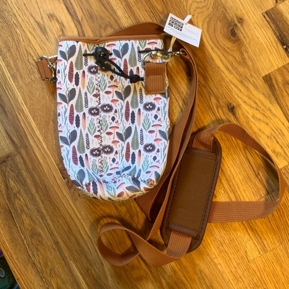 Nature print water bottle/coffee vessel  holder